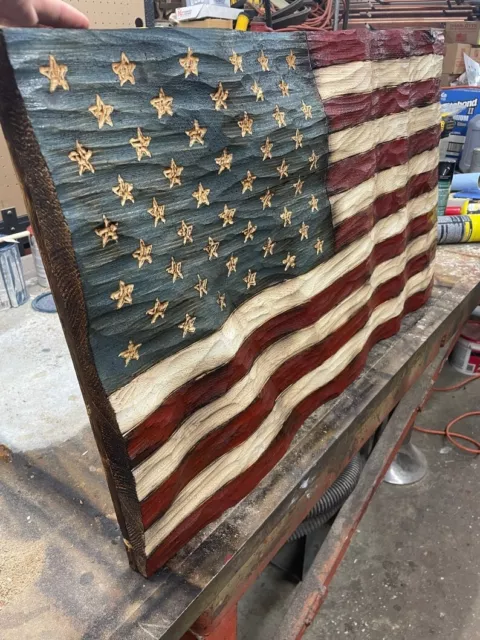Patriotic, Wall Art Décor, Wedding American Wooden Flag, Rustic American Flag