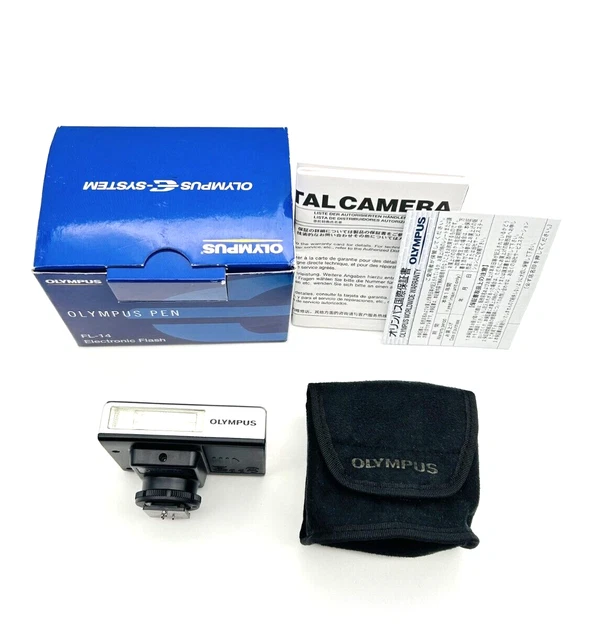 [Mint w/Box] Olympus FL-14 Electronic Shoe Mount Flash FL14 Silver #112