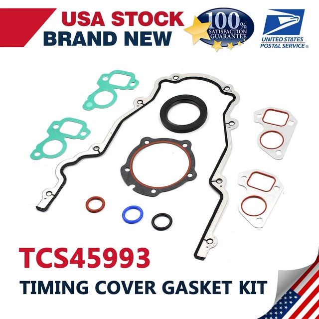 TIMING CHAIN COVER+WATER Pump Gaskets+Main Seal For Chevrolet Colorado