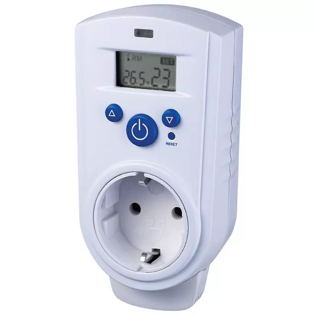 revolt Steckdosenthermostat: Digitales Steckdosen-Thermostat für Heiz- &  Klimageräte, Sensorkabel (Steckdosenthermostat mit Fühler)