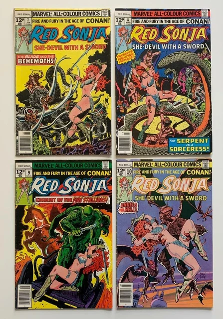 Red Sonja #7,8,9,10,11,12,13 & 14 (Marvel 1978) 8 x FN- to VF+ Bronze age comics