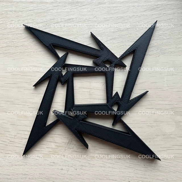 METALLICA LOGO NINJA Star Figure 3D Printed Handmade £9.70