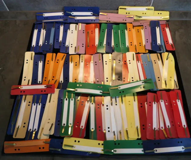 80 Heftstreifen Aktendullis Abheftstreifen Heftlaschen in verschiedenen Farben
