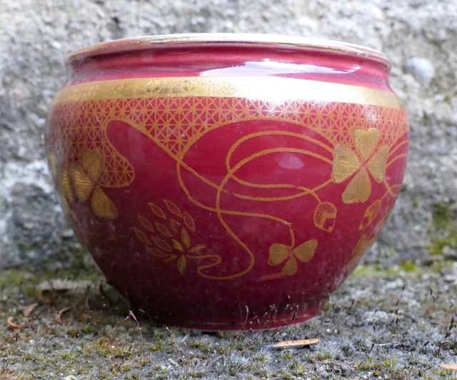 Cache pot Miniature Art Nouveau, faience de Sarreguemines Maison de Poupée... 3