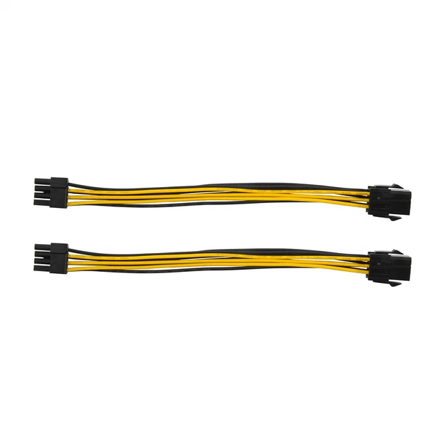 2 Pack Card 6 Pin to 8 Pin PCIe Adapter Cable (GPU Video Card Cable) 7.8 In X1X7