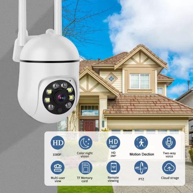 1080P IP Camera Wireless WIFI Outdoor CCTV HD PTZ Smart Home Security IR Cam 1/2