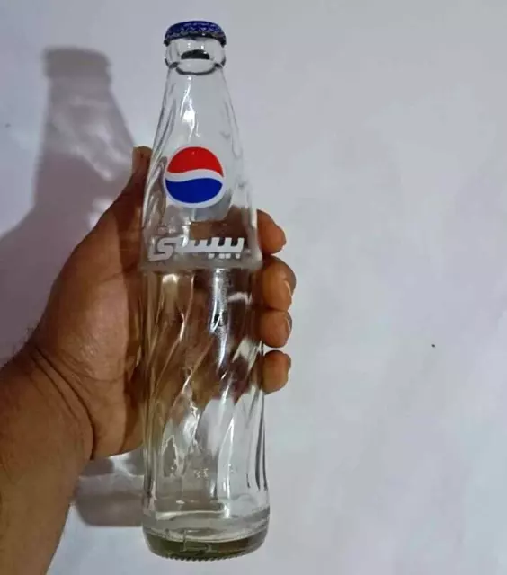 old Used PEPSI  bottle  collection  glass 30 CL arabic writting vintage from1999