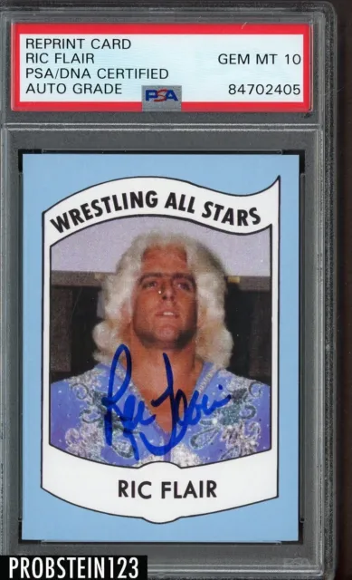Ric Flair Signed 1982 Wrestling All Stars RC Retro PSA PSA/DNA 10 AUTO