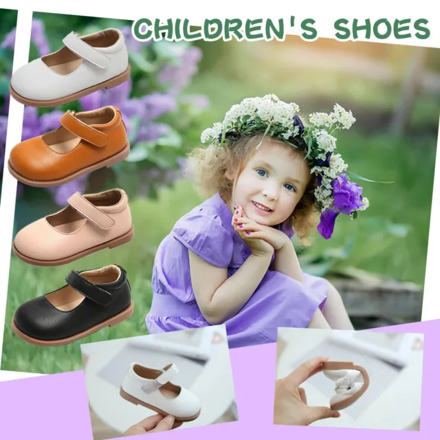 Toddler Kids Baby Girls Boys Solid Casual PU Soft Sole Anti Slip Flat Shoes