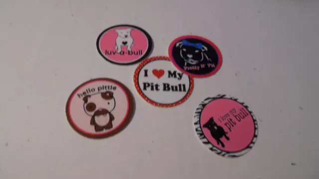 Pre Cut One Inch Bottle Cap Images PIT BULL DOG PUPPY Free Shipping