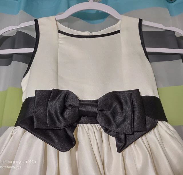Sugar Plum Girls Size 6 Formal Black N White Flower Girl Dress