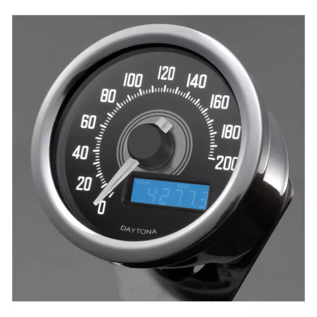 Velona Tacho 60mm, Stainless Steel White Lighting, To 200 Km/H , For