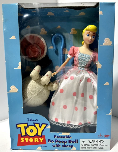 DISNEY PIXAR TOY Story Poseable Bo Peep Doll with Sheep Thinkway