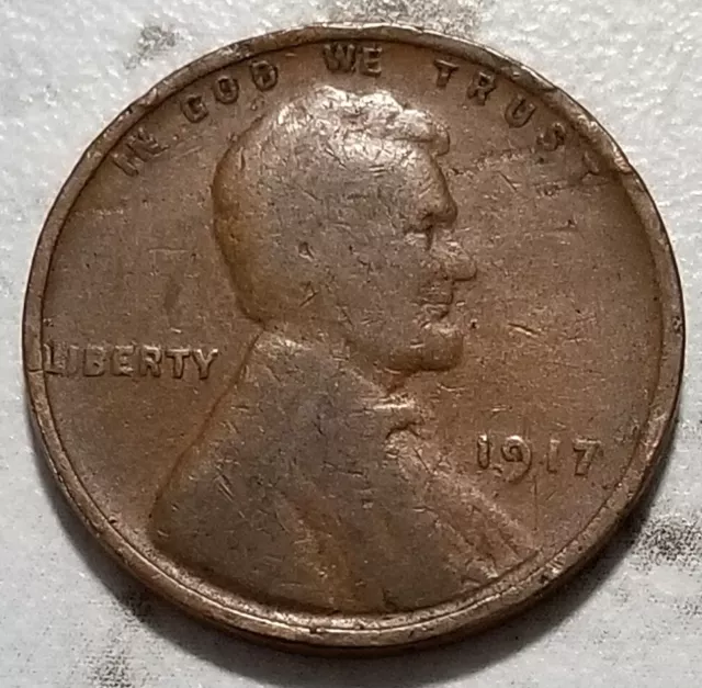 1917 P Philadelphia U.S. Lincoln Wheat Penny Free S&H BIN279