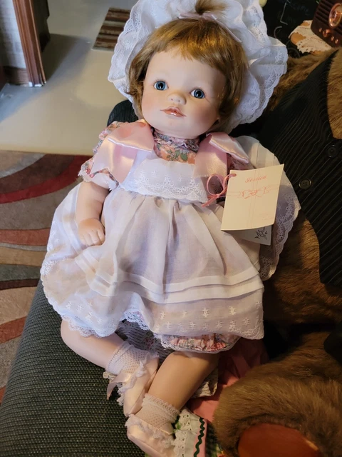 1989 Hamilton Collection Heritage Dolls Jessica 20"  Porcelain Doll