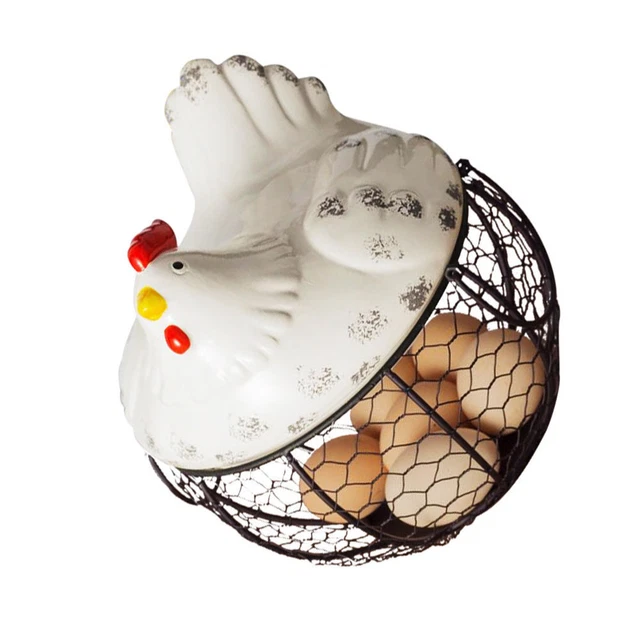Egg Storage Iron Bowl Wrought Iron Storage Basket Snack Container Tray