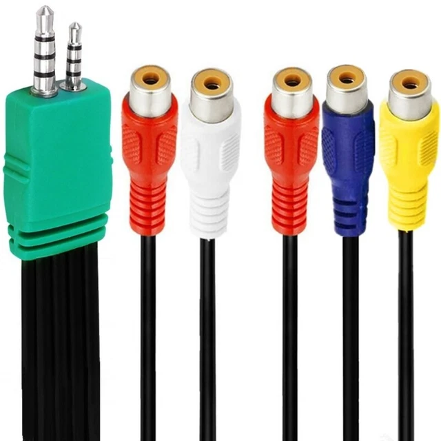 3.5mm+2.5mm Male to 5RCA Female Video Adapters Cable for BN39-01154 LCD TVs 3