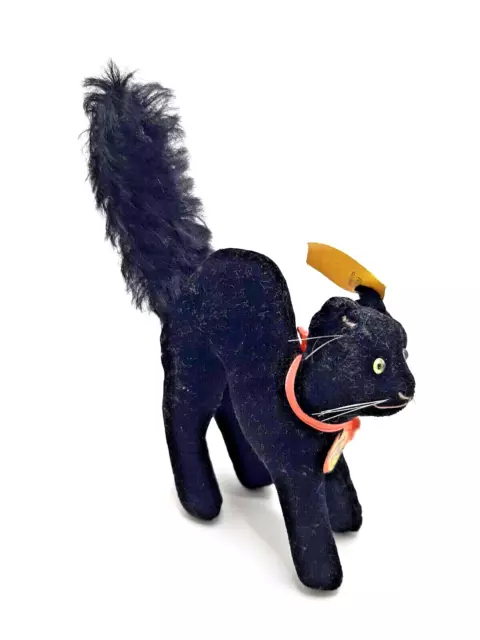 Steiff Noir Chat 7410,00 Debout Avec Queue 16 CM Karikiert Kfs Bouclé 3