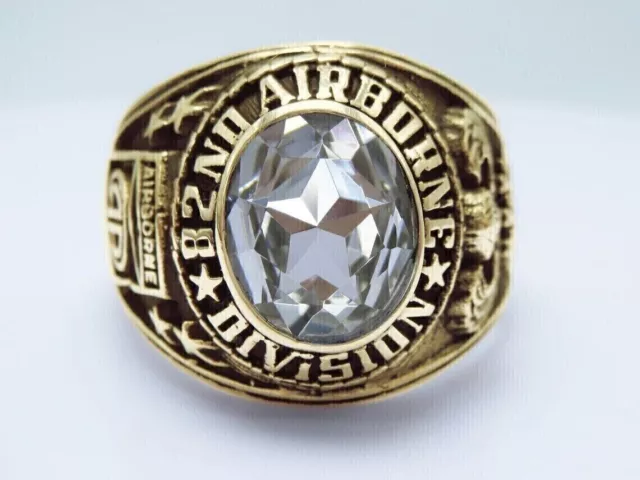 Bague en diamant simulé taille ovale 3 carats 82ND AIRBORNE DIVISION,... 3