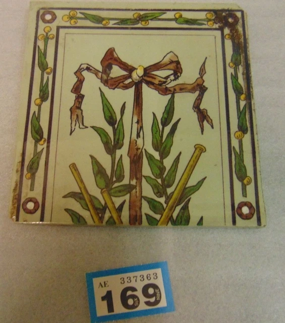 Antique  Ceramic Tile Victorian Fireplace Antique Tiles 169