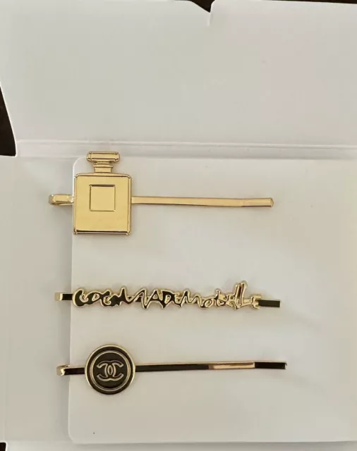 CHANEL PARFUMS COCO Mademoiselle hair pins New 3 pieces- Beaute VIP Gift  $35.00 - PicClick