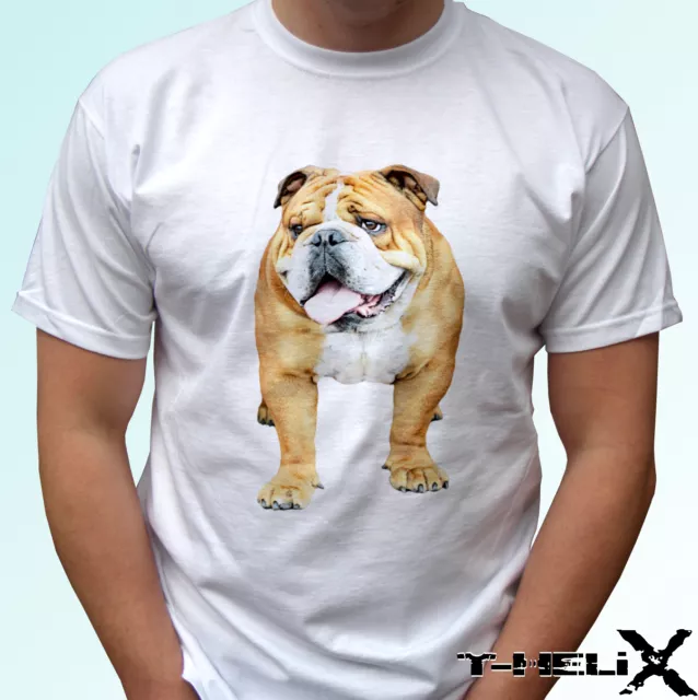 Bulldog english - dog t shirt top tee design - mens womens kids baby sizes