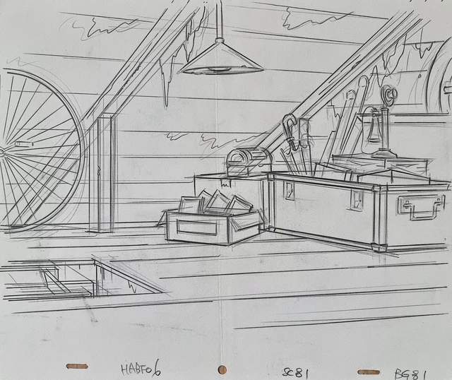 RARE SIMPSONS TV Show Original Background Animation Art Cel Drawing