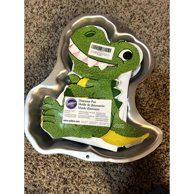 Dinosaur Shape Cake Pan Wilton #2105-1022 New w/ Instructions 13" T-Rex