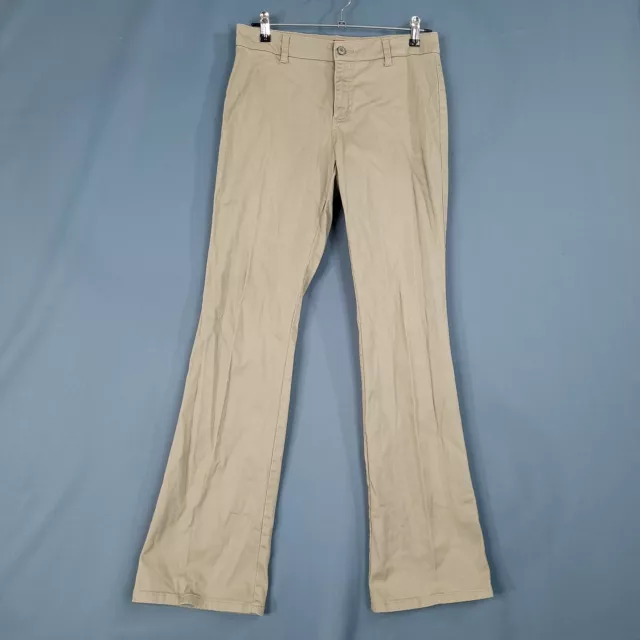 Dickies Women's Casual Pants Mid Rise Straight Leg Tan Size 7/28