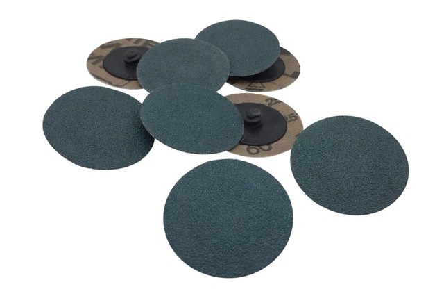 150 disques abrasifs Gr40, 60, 80 x ø50mm zirconium à vis rapide (Spécial carros