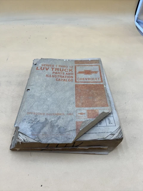 1983 Series 1 Thru 12 Luv Truck Parts And Illustration Catalog Manual 55A