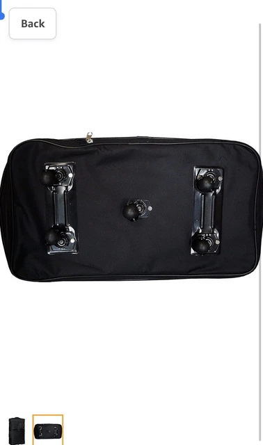 36"Black Expandable Rolling Duffel Bag Wheeled Spinner Suitcase Luggage 3