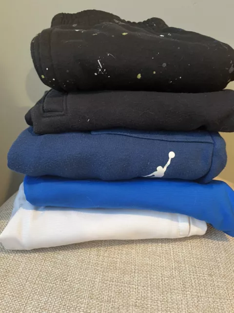 Lot Of Five Youth Small Sweatpants Champion, Under Armour, Air Jordan