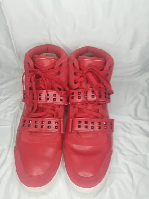 RARE Red Reebok Dibello Mid Studded Excellent  Condition Size M 13
