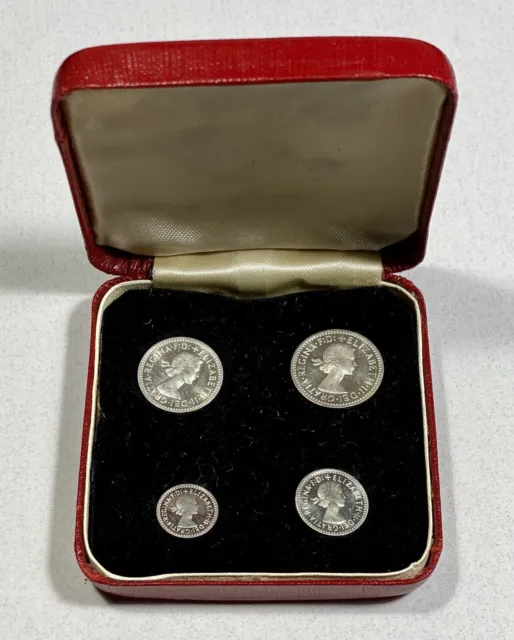 1964 Great Britain Queen Elizabeth Silver Maundy Set with Box