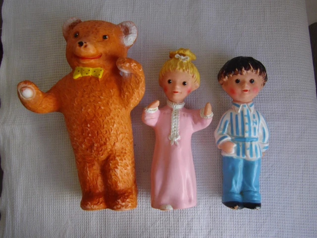 Vintage 2108 – Figurine Nicolas Et Pimprenelle De 'Bonne Nuit Les Petits' (ORTF)