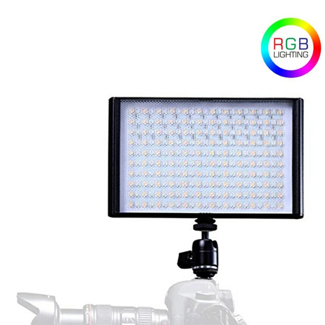 FALCON EYES T8 RGB Bi-Color LED On-Camera Lumière avec batterie, dimmable, 30W