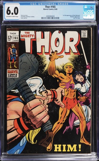 Thor #165 CGC 6.0 Off White - White Pages - 1st Appearance of Him (Adam Warlock)