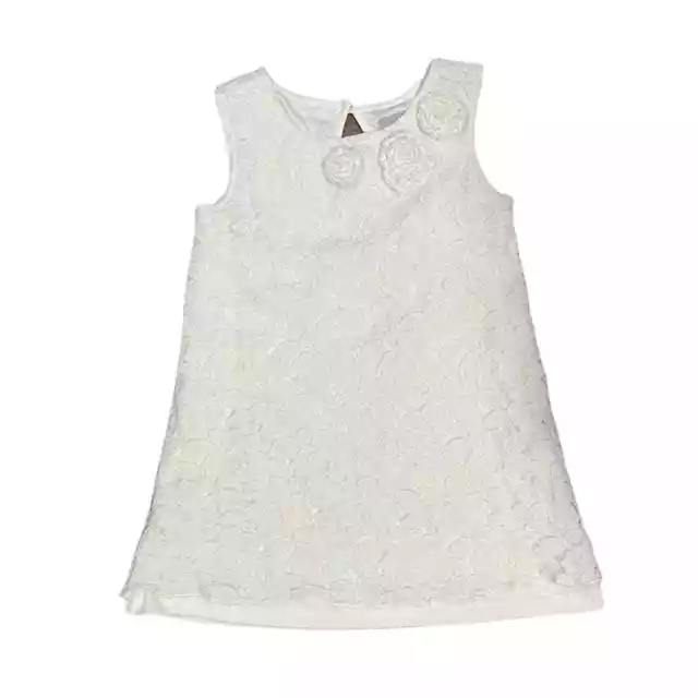 Tahari Girls White Lace Sleeveless Top Size 6X