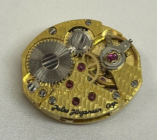 Mouvement De Montre Vintage Jules Jurgensen 17 Jewel – à Restaurer Ou Pour Pièces