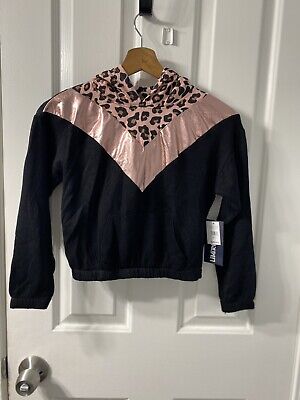 NWT Limited Too 2 Piece Girls Sweatshirt Pant Set - Pink Cheetah Size Girl’s 8