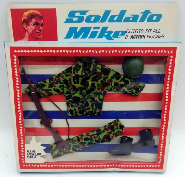 Soldato Mike Action Figures 8" Outfit Infantry 1 New In Box Vintage '70 Hk