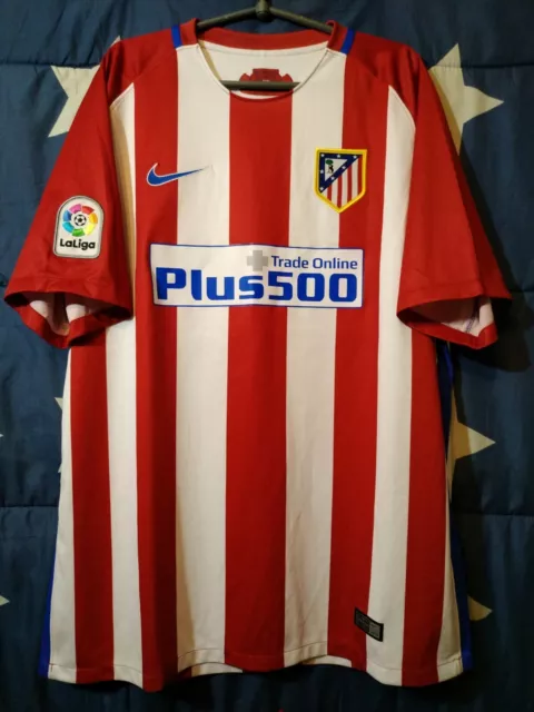 SIZE XL Atletico Madrid 2015-2016 Home Football Shirt Jersey