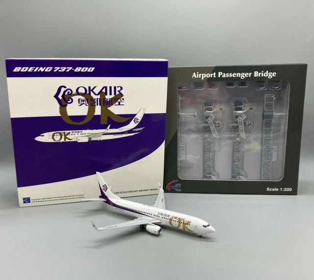 “SET OF 2” 1200 OK Air B737800 & Jet Bridge JC Wings XX2080+LH2281