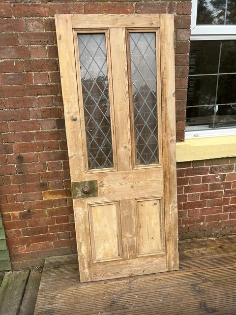 Reclaimed Victorian glazed pine door