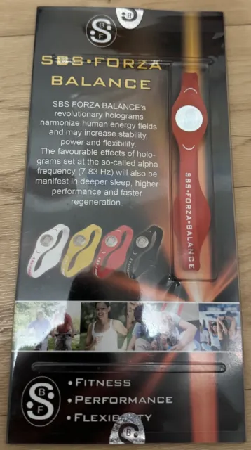 SBS Forza Balance Armband rot Energie Silikon Band Fitness Hologramm, Größe: XL