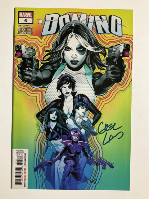 Domino 6 Signed By Greg Land Nm Near Mint Marvel