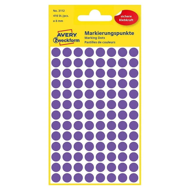AVERY Zweckform Klebepunkte 3112 violett Ø 8,0 mm