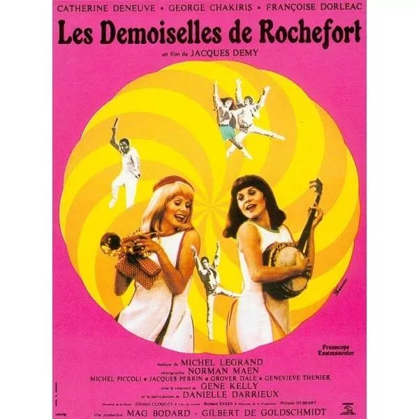 Affiche Pliée 40x60cm LES DEMOISELLES DE ROCHEFORT 1967 Deneuve Dorléac R NEUVE