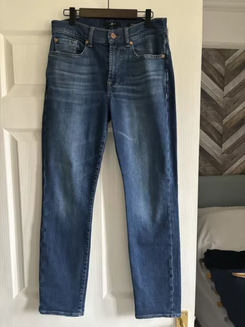 7 For all Mankind Jeans Relaxed Skinny Slim Illusion Highline Size 27.
